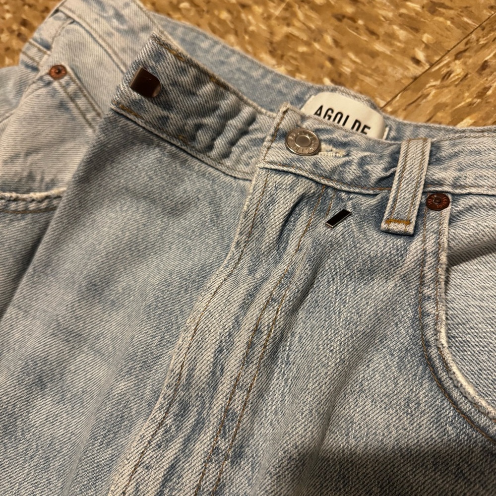 NWT AGOLDE $278 Vana Fold waist Jean in spark size 27 - Picture 6 of 11